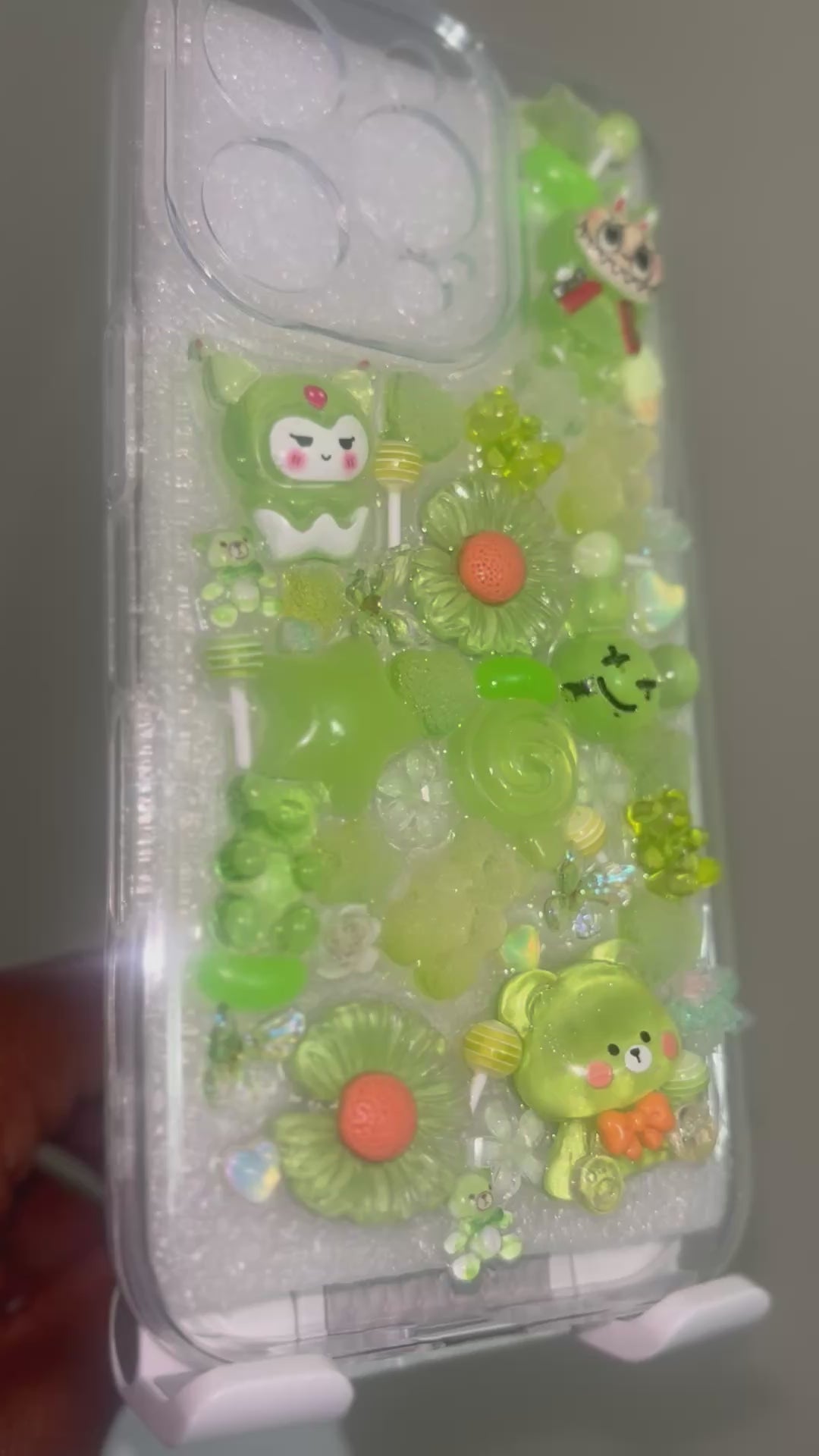 Lime Green Labubu iPhone 16 Pro Junk Case